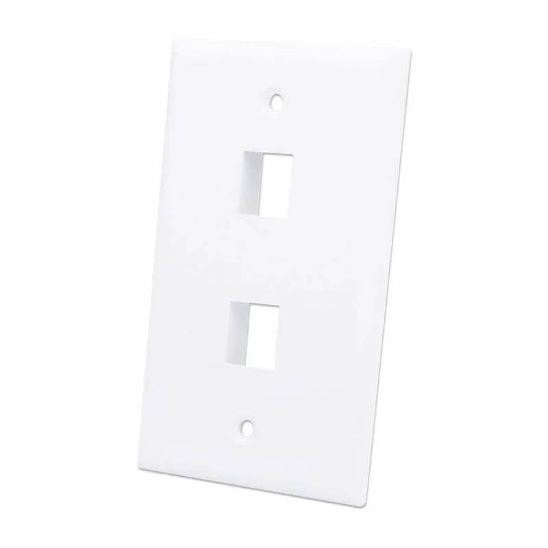 Tapa Int (Faceplate) 2 perforaciones color blanco